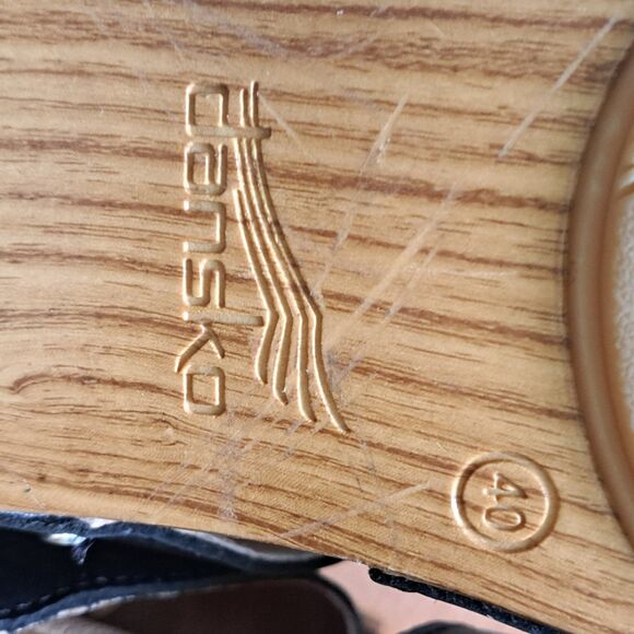 Dansko Minka Women’s EU 40 Black Leather Block Heel Ankle Strap Sandals 10 - Picture 8 of 10